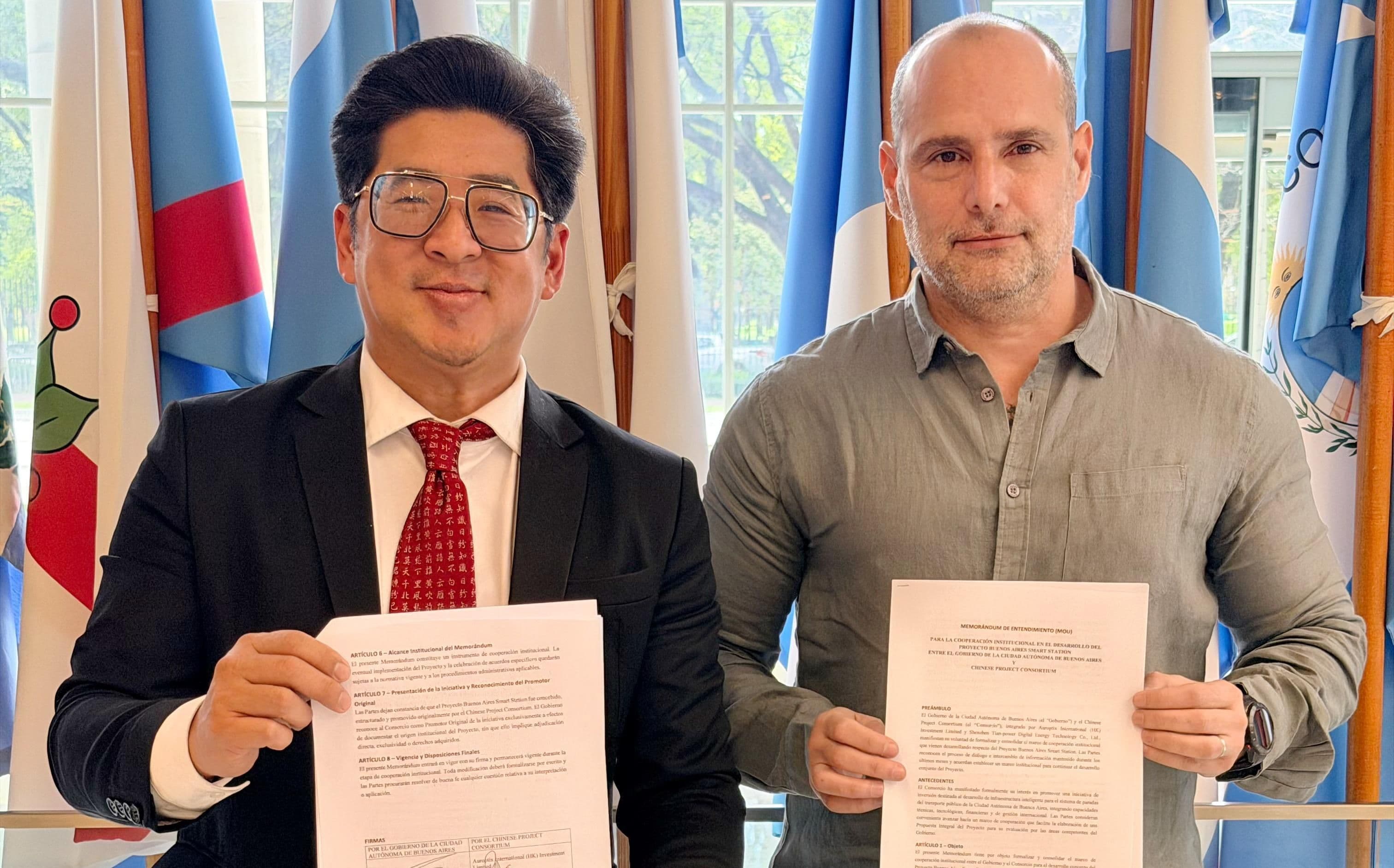 Auroptix International (HK) Investment Limited Signs MOU with Buenos Aires Government to Advance Smart Bus Stop Project