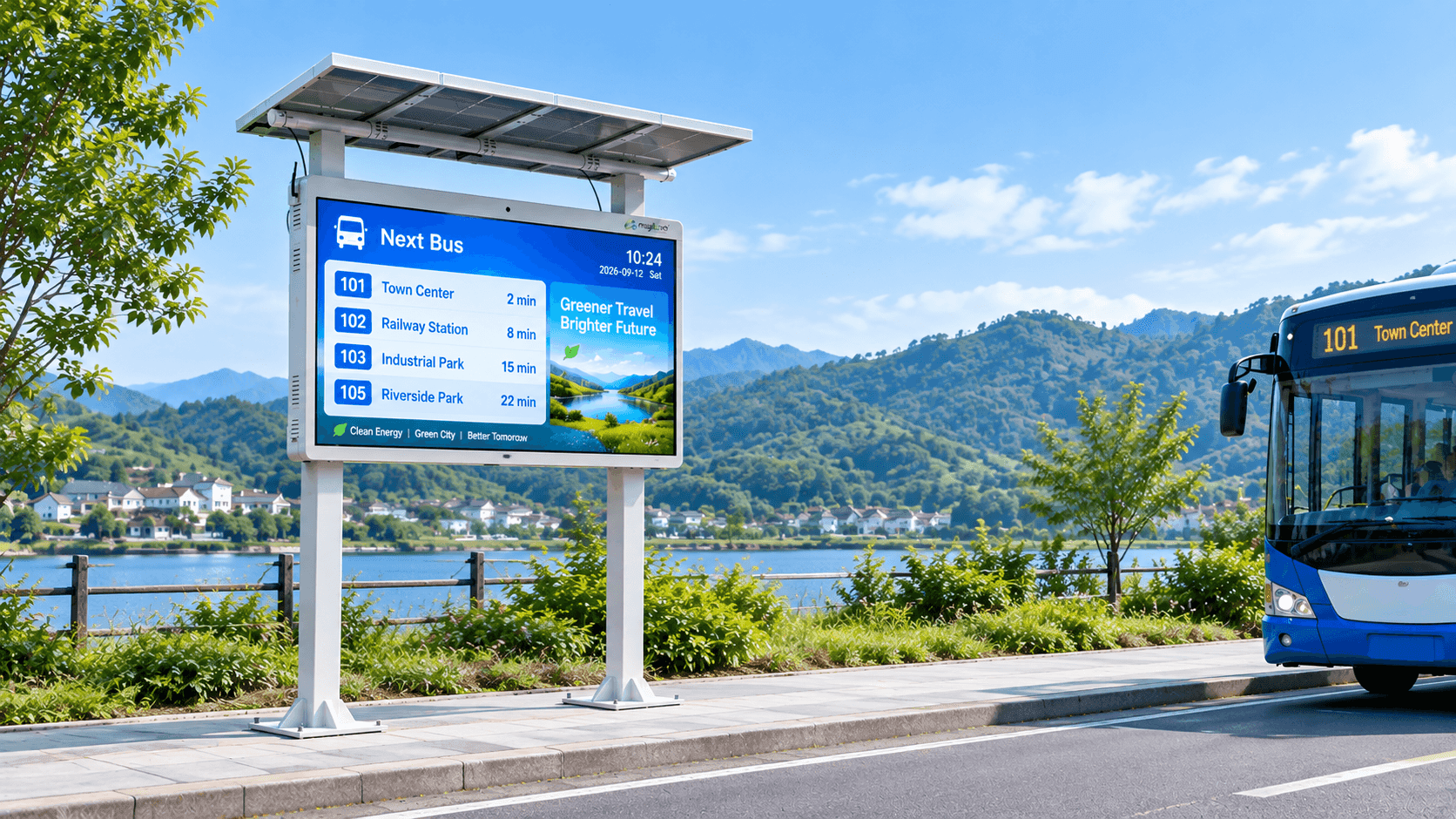 Off-Grid LED Display for Rural Bus Stops