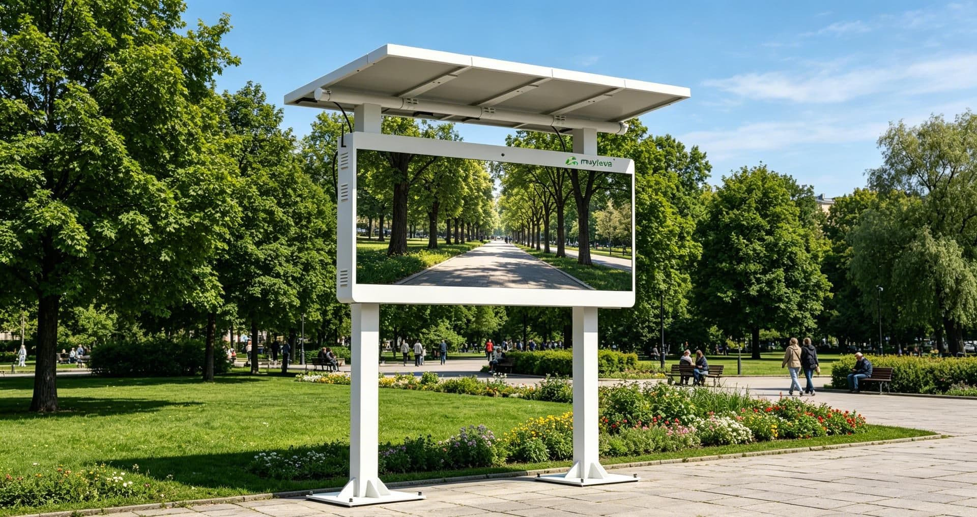 Solar-Powered LED Display for Tourist Attractions