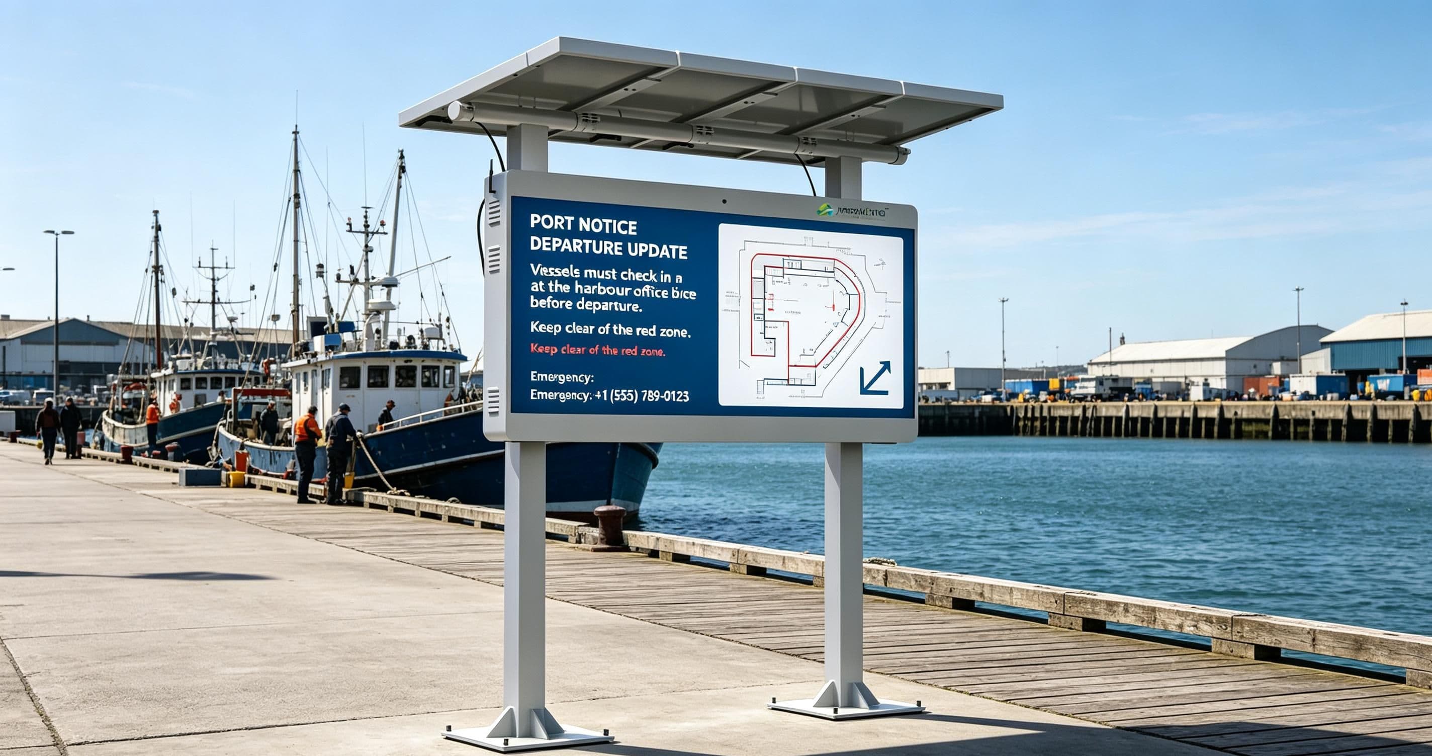 Off-Grid LED Display for Fishing Ports