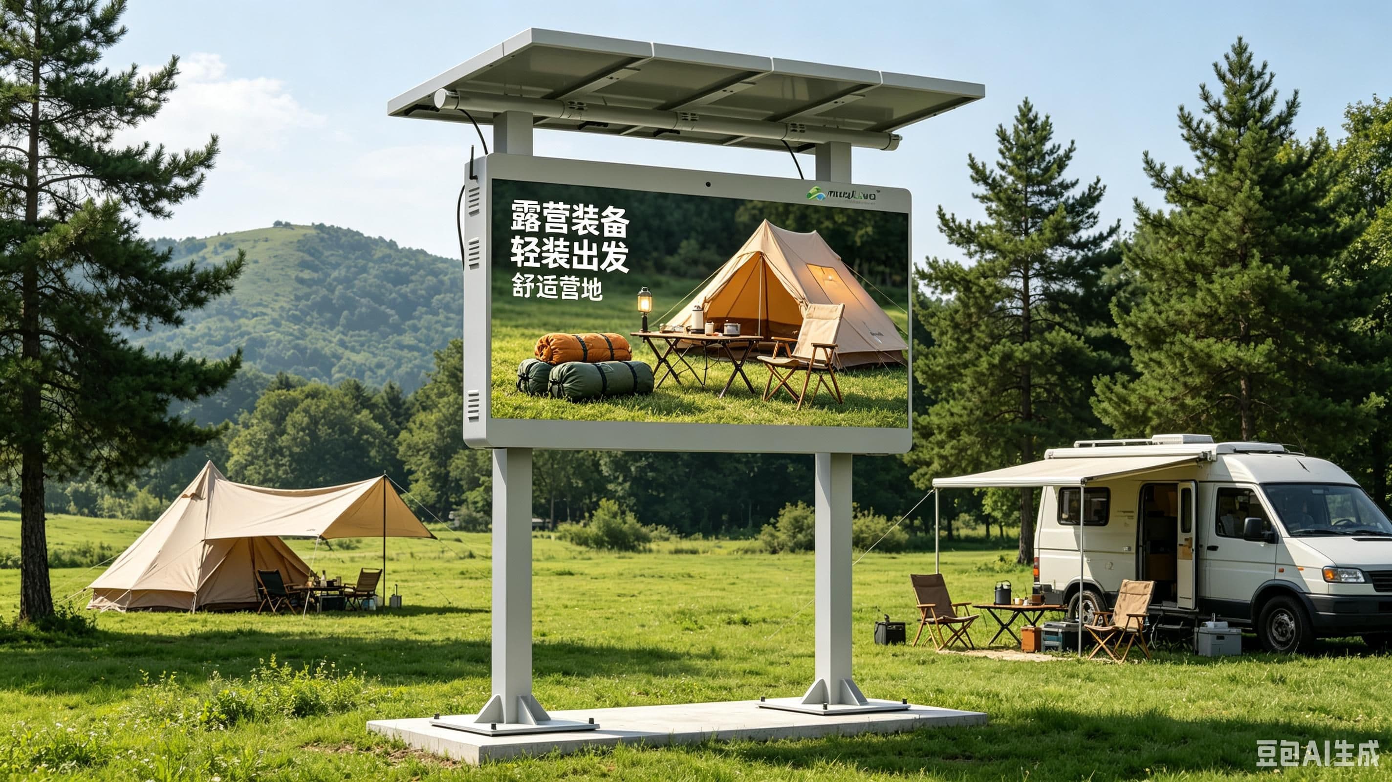 Off-Grid Digital Signage for Campsites